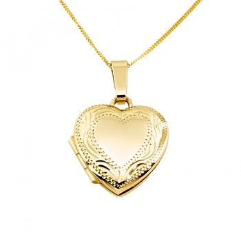 9ct gold 1.8g 18 inch Locket with chain